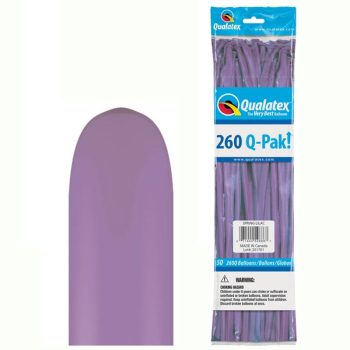 Modellező Lufi - Orgonalila Q-Pak Party - Normál, 50 db