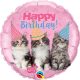 18 inch-es Studio Pets - Birthday Kittens Szülinapi Fólia Lufi