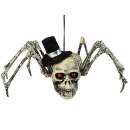 Koponyás Pók Dekoráció Halloweenre