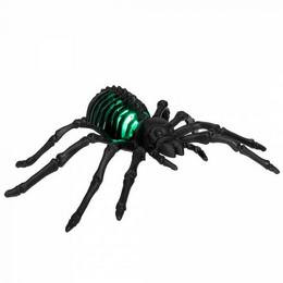 Világító Led-es Fekete Pók Dekoráció, 22 cm