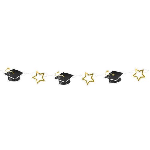 Ballagási Girlnd - Kalapok és Csillagok - 3 m
