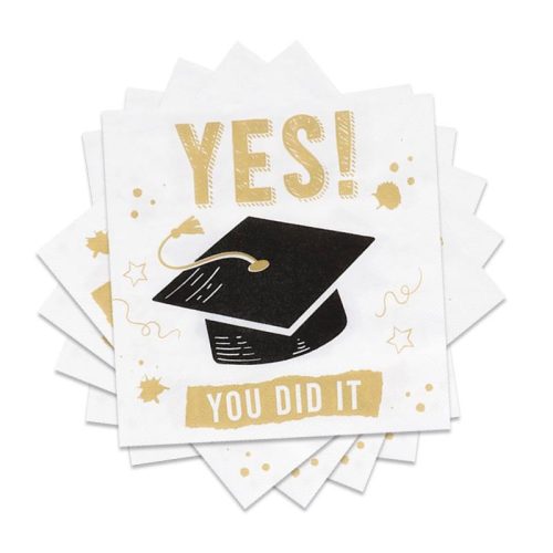 Szalvéta ballagásra - Yes! You Did It  - 33 cm x 33 cm, 20 db-os
