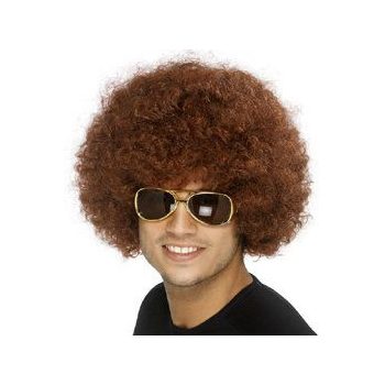 Barna Funky Afro - Mikrofon Parti Paróka